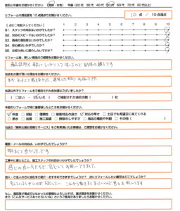 東大阪市　H様　エコキュート取替のお客様のご感想