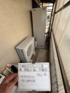 富田林市 給湯設備入替工事 (石油給湯器 → 三菱 エコキュート SRT-S467)